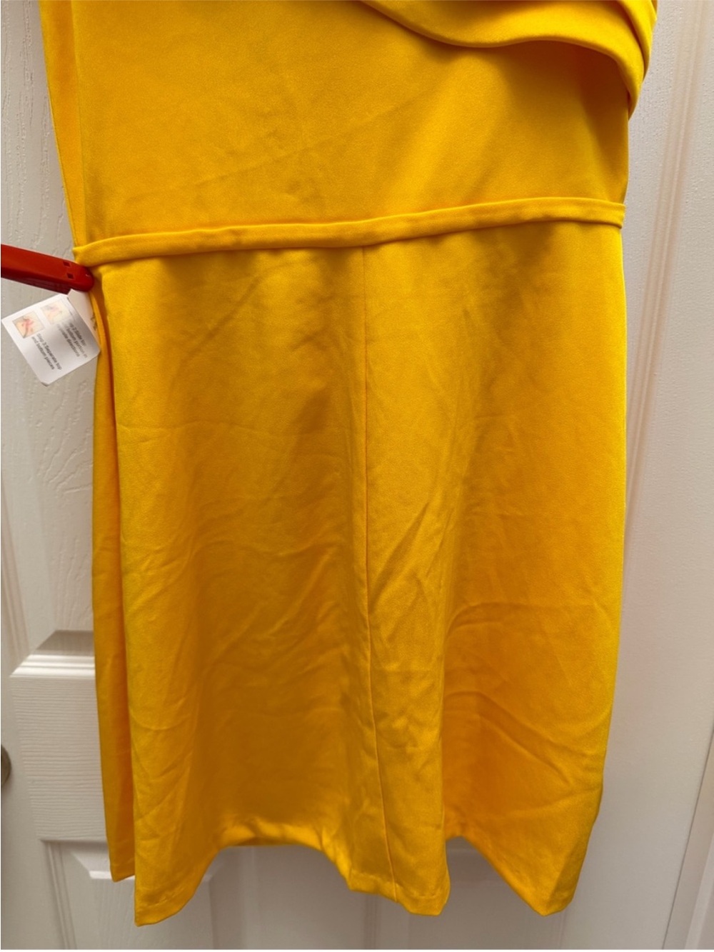 MacDuggal 🌹Yellow One-Shoulder Ruffle Mini Dress - Picture 6 of 9